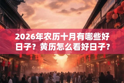 2026年农历十月有哪些好日子?黄历怎么看好日子? 2026年农历十月有哪些好日子?黄历怎么看好日子?