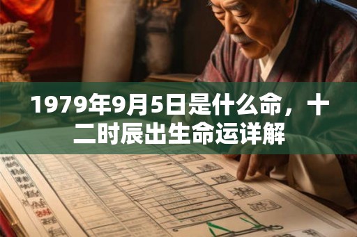 1979年9月5日是什么命，十二时辰出生命运详解