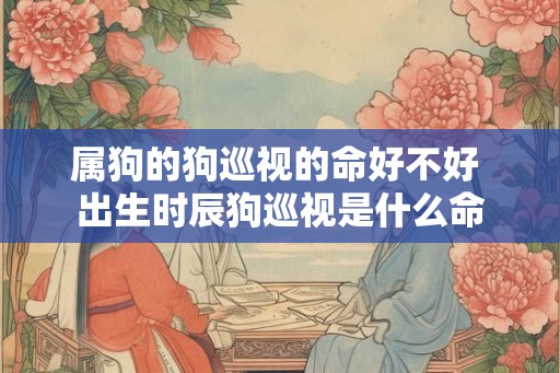 属狗的狗巡视的命好不好 出生时辰狗巡视是什么命