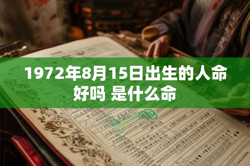1972年8月15日出生的人命好吗 是什么命