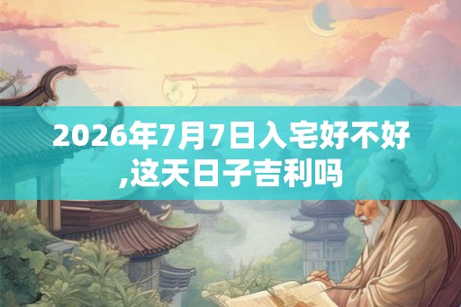 2026年7月7日入宅好不好,这天日子吉利吗