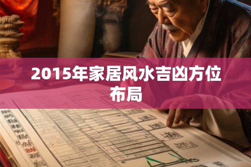 2015年家居风水吉凶方位布局