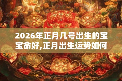 2026年正月几号出生的宝宝命好,正月出生运势如何