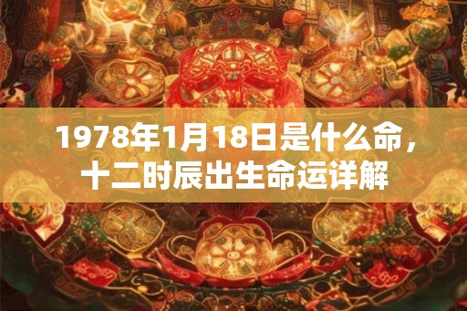 1978年1月18日是什么命，十二时辰出生命运详解