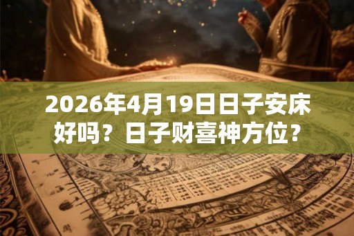 2026年4月19日日子安床好吗?日子财喜神方位? 2026年4月19日日子安床好吗?日子财喜神方位?