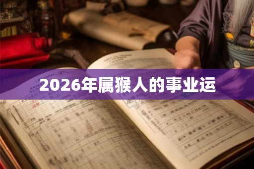 2026年属猴人的事业运