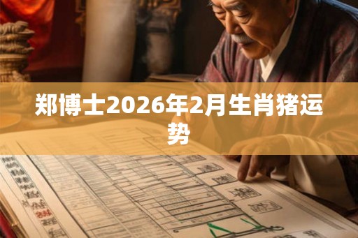 郑博士2026年2月生肖猪运势