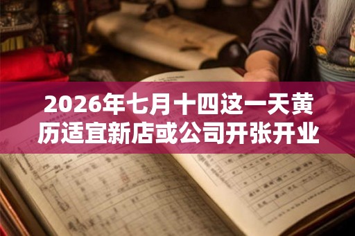 2026年七月十四这一天黄历适宜新店或公司开张开业吗? 2026年七月十四这一天黄历适宜新店或公司开张开业吗?