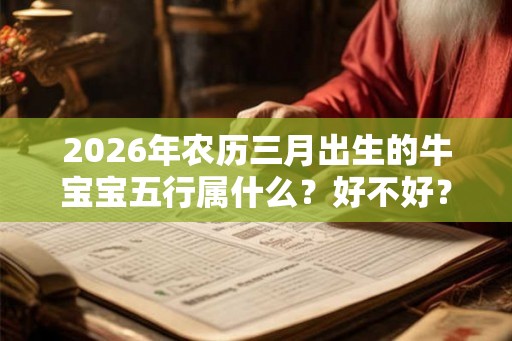 2026年农历三月出生的牛宝宝五行属什么？好不好？
