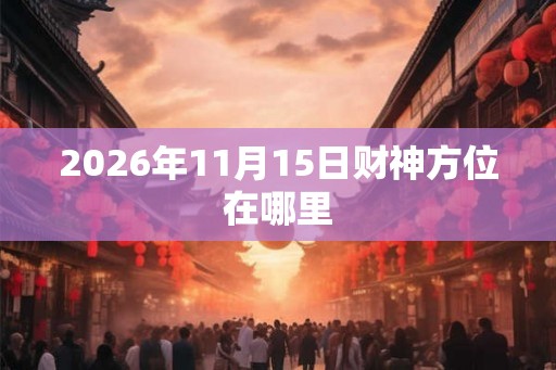 2026年11月15日财神方位在哪里