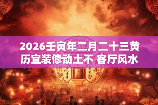 2026壬寅年二月二十三黄历宜装修动土不 客厅风水画