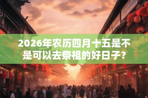 2026年农历四月十五是不是可以去祭祖的好日子？