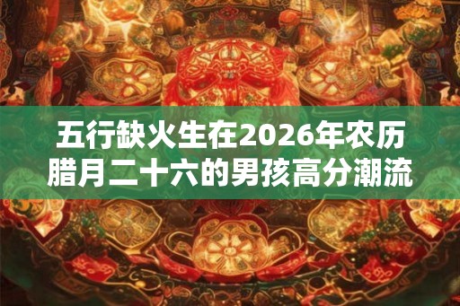 五行缺火生在2026年农历腊月二十六的男孩高分潮流名字大全