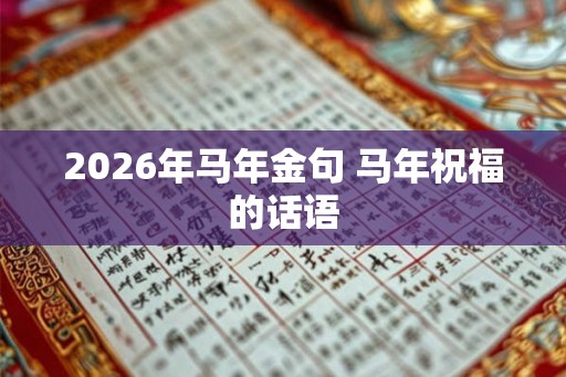 2026年马年金句 马年祝福的话语