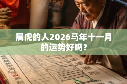 属虎的人2026马年十一月的运势好吗？