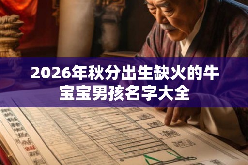 2026年秋分出生缺火的牛宝宝男孩名字大全 2026年秋分出生缺火的牛宝宝男孩名字大全