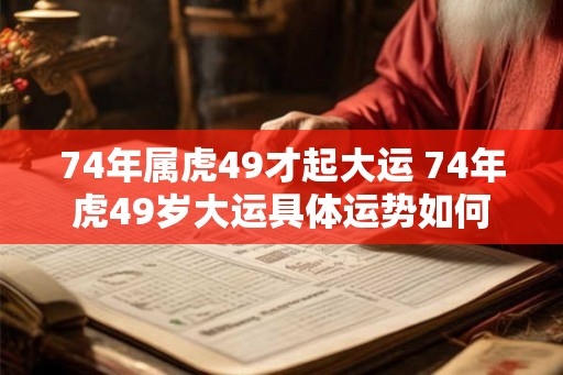 74年属虎49才起大运 74年虎49岁大运具体运势如何
