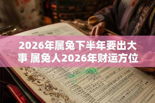 2026年属兔下半年要出大事 属兔人2026年财运方位 2026年属兔下半年要出大事 属兔人2026年财运方位