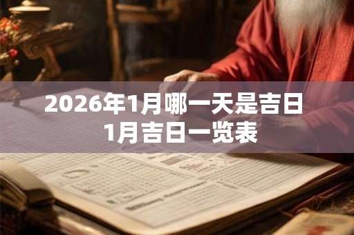 2026年1月哪一天是吉日 1月吉日一览表 2026年1月哪一天是吉日 1月吉日一览表