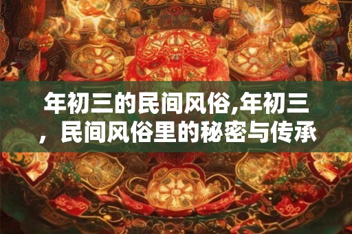 年初三的民间风俗,年初三,民间风俗里的秘密与传承 年初三的民间风俗,年初三,民间风俗里的秘密与传承