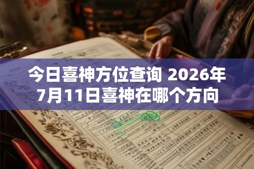 今日喜神方位查询 2026年7月11日喜神在哪个方向