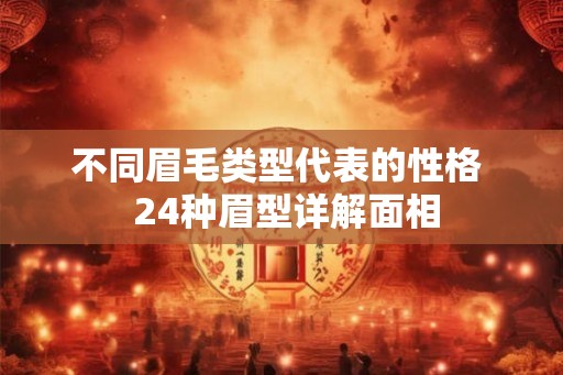 不同眉毛类型代表的性格  24种眉型详解面相