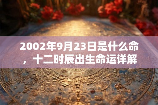 2002年9月23日是什么命，十二时辰出生命运详解