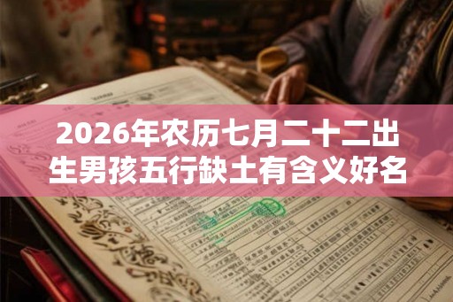 2026年农历七月二十二出生男孩五行缺土有含义好名字推荐 2026年农历七月二十二出生男孩五行缺土有含义好名字推荐