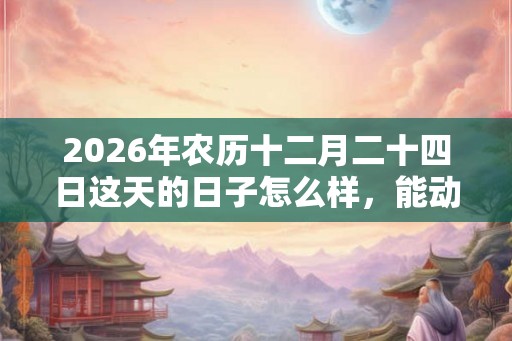 2026年农历十二月二十四日这天的日子怎么样,能动土吗? 2026年农历十二月二十四日这天的日子怎么样,能动土吗?