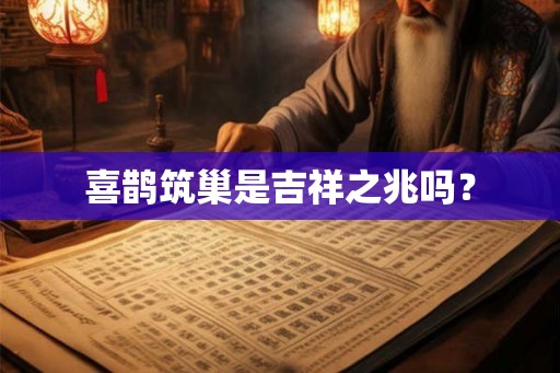 喜鹊筑巢是吉祥之兆吗？