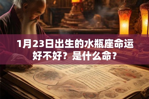 1月23日出生的水瓶座命运好不好？是什么命？
