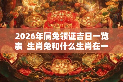 2026年属兔领证吉日一览表  生肖兔和什么生肖在一起合适