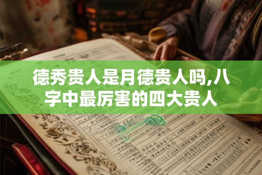 德秀贵人是月德贵人吗,八字中最厉害的四大贵人