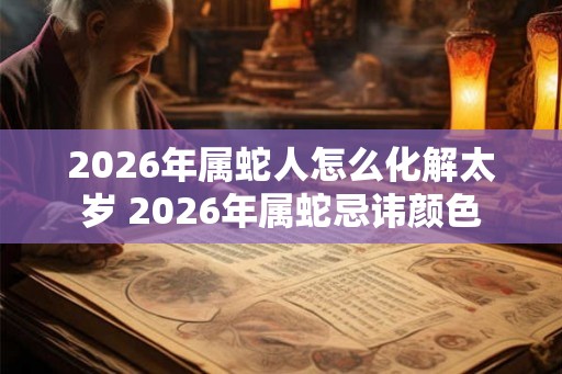 2026年属蛇人怎么化解太岁 2026年属蛇忌讳颜色