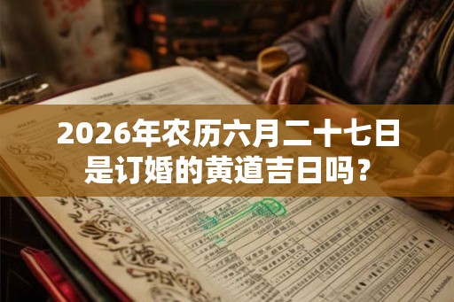 2026年农历六月二十七日是订婚的黄道吉日吗？