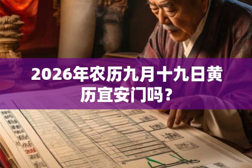 2026年农历九月十九日黄历宜安门吗？