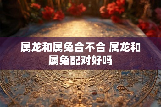 属龙和属兔合不合 属龙和属兔配对好吗