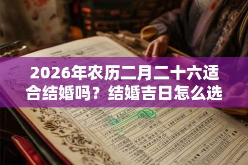 2026年农历二月二十六适合结婚吗？结婚吉日怎么选择？