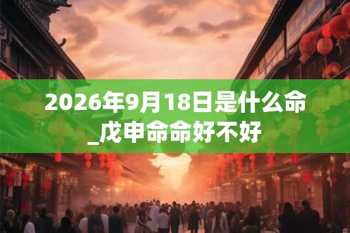 2026年9月18日是什么命_戊申命命好不好