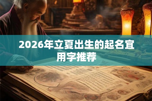 2026年立夏出生的起名宜用字推荐