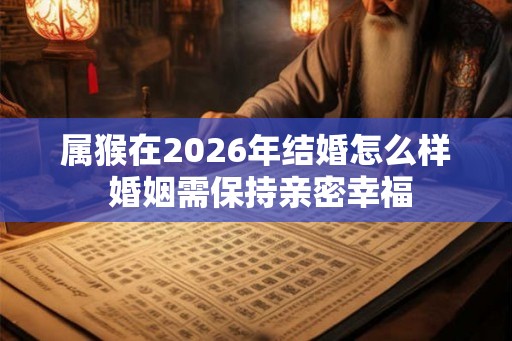 属猴在2026年结婚怎么样 婚姻需保持亲密幸福