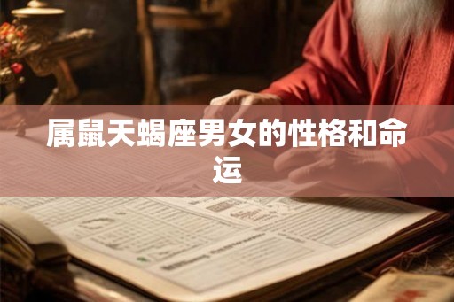 属鼠天蝎座男女的性格和命运