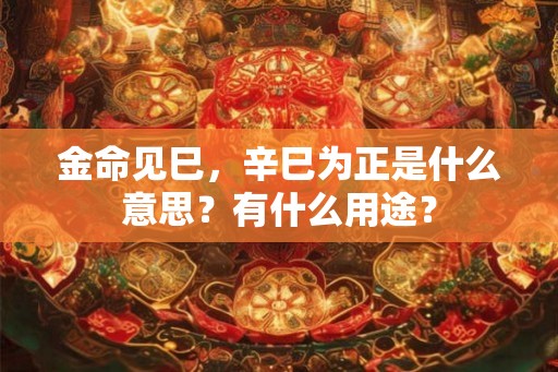金命见巳，辛巳为正是什么意思？有什么用途？