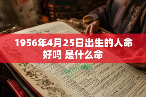 1956年4月25日出生的人命好吗 是什么命