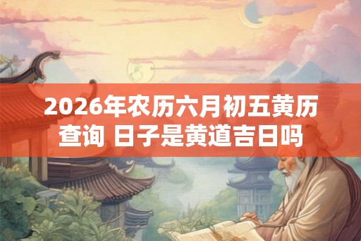 2026年农历六月初五黄历查询 日子是黄道吉日吗