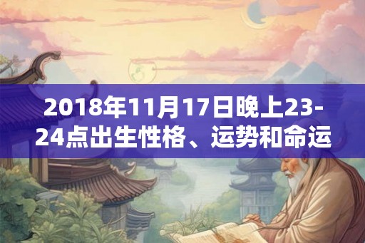 2018年11月17日晚上23-24点出生性格、运势和命运