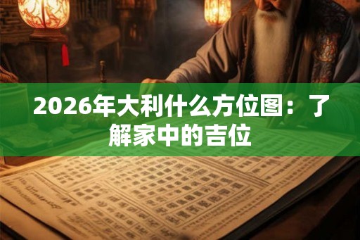 2026年大利什么方位图：了解家中的吉位