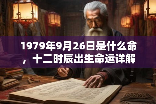 1979年9月26日是什么命，十二时辰出生命运详解