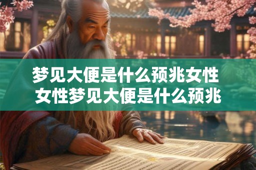梦见大便是什么预兆女性 女性梦见大便是什么预兆