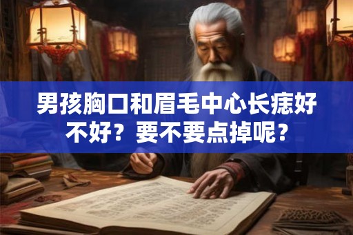 男孩胸口和眉毛中心长痣好不好？要不要点掉呢？